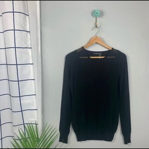 THML Black Mesh Front Sweater
